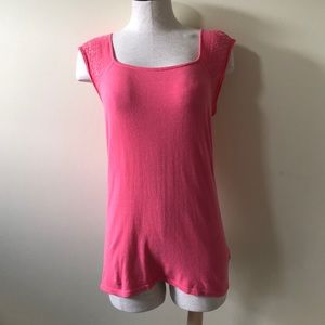 Lilly Pulitzer coral pink cap sleeve sweater